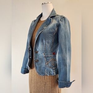 || LEVEL 99 || Vintage denim blazer, jacket,  single breasted